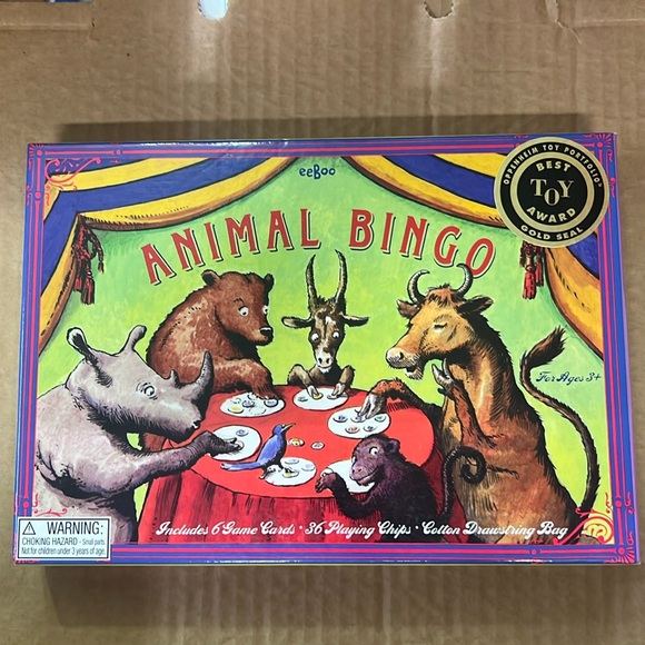 eeBoo Animal Bingo Game ages 5 and up award winning - Picture 1 of 2